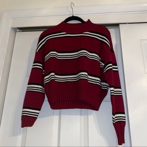 Cropped Burgundy Sweater Size Small